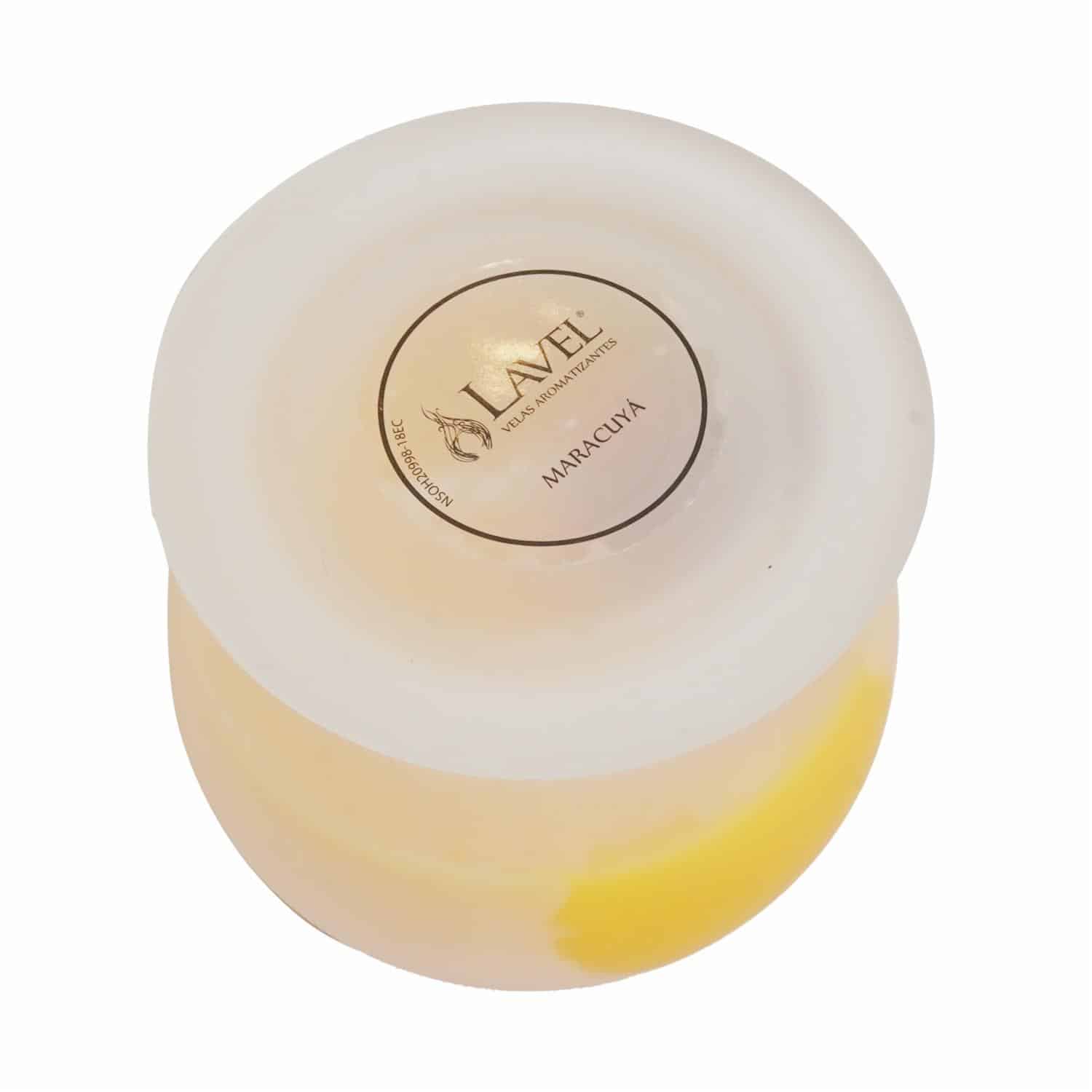 Vela Vaso Bombonera Gj9 Maracuya LAVEL 8,5 X 9,5 CM - Imagen 2