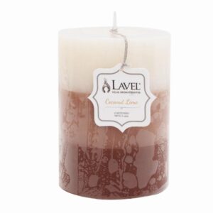 Vela Decorativa Redonda 304 Negra Café LAVEL 7,5 X 10 Cm