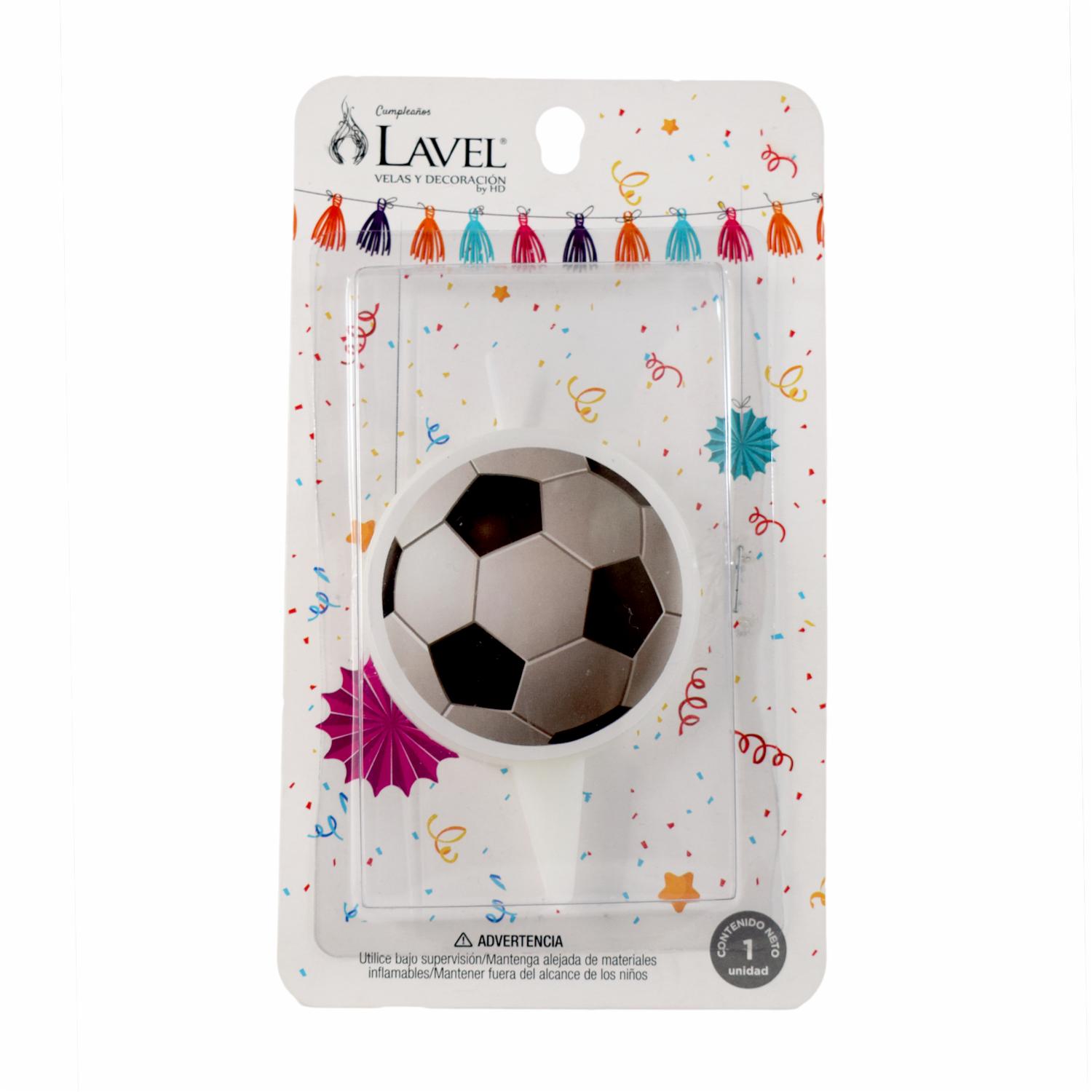 Vela De Cumpleaños Diseño Pelota LAVEL Unidad - Imagen 2