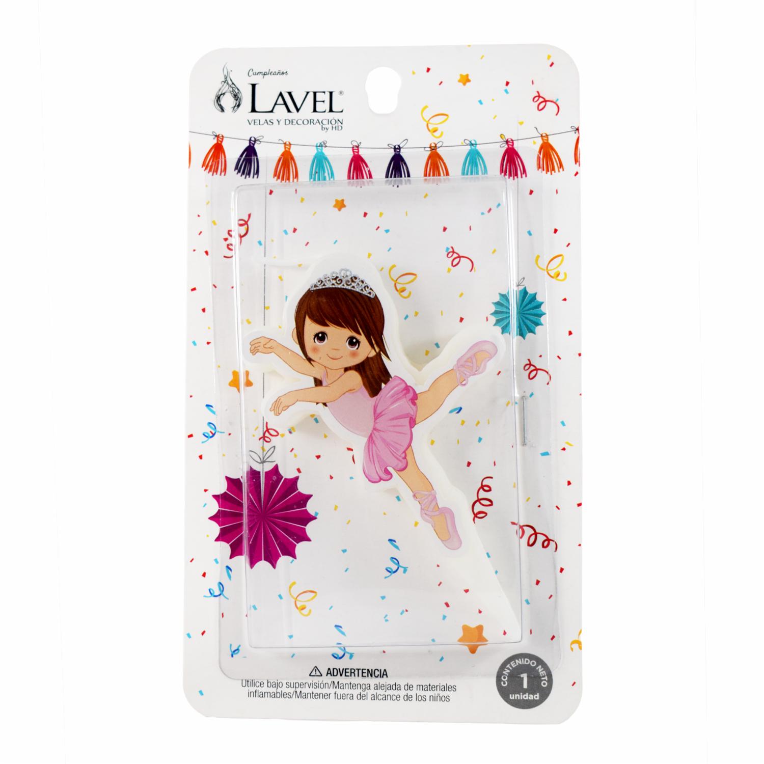Vela De Cumpleaños Diseño Bailarina LAVEL Unidad