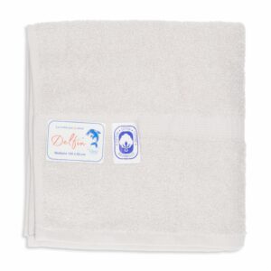 Toalla De Baño Mediana Gris Claro DELFÍN 100 X 50 Cm