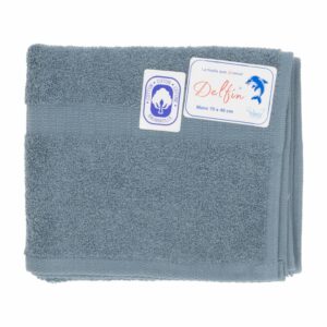 Toalla De Baño Pequeña Azul Petróleo Claro DELFÍN 40 X 70 Cm
