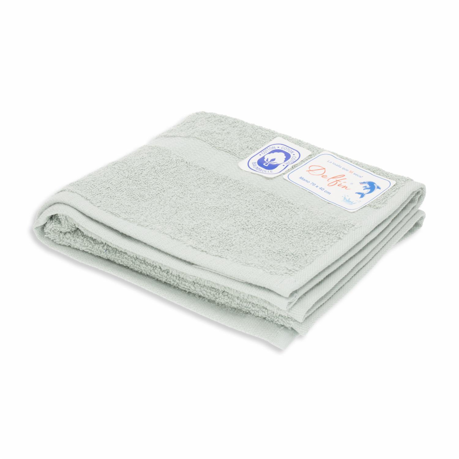 Toalla De Baño Pequeña Celeste Cielo DELFÍN 40 X 70 Cm - Imagen 2