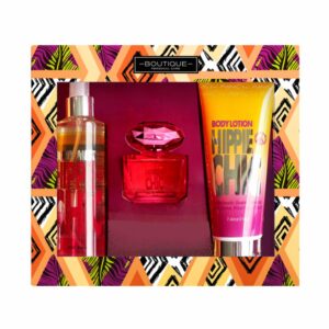 Set Corporal Hippie Chick Body Lotion+Body Mist+Perfume BOUTIQUE Estuche Tipo Regalo