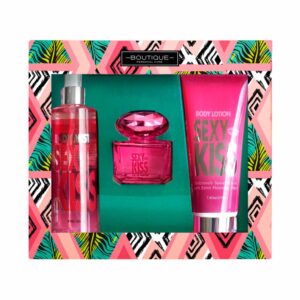 Set Corporal Sexy Kiss Body Lotion+Body Mist+Perfume BOUTIQUE Estuche Tipo Regalo