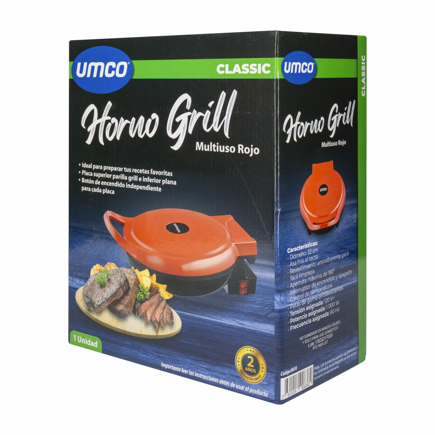 Horno Grill Multiuso Color Rojo UMCO Unidad
