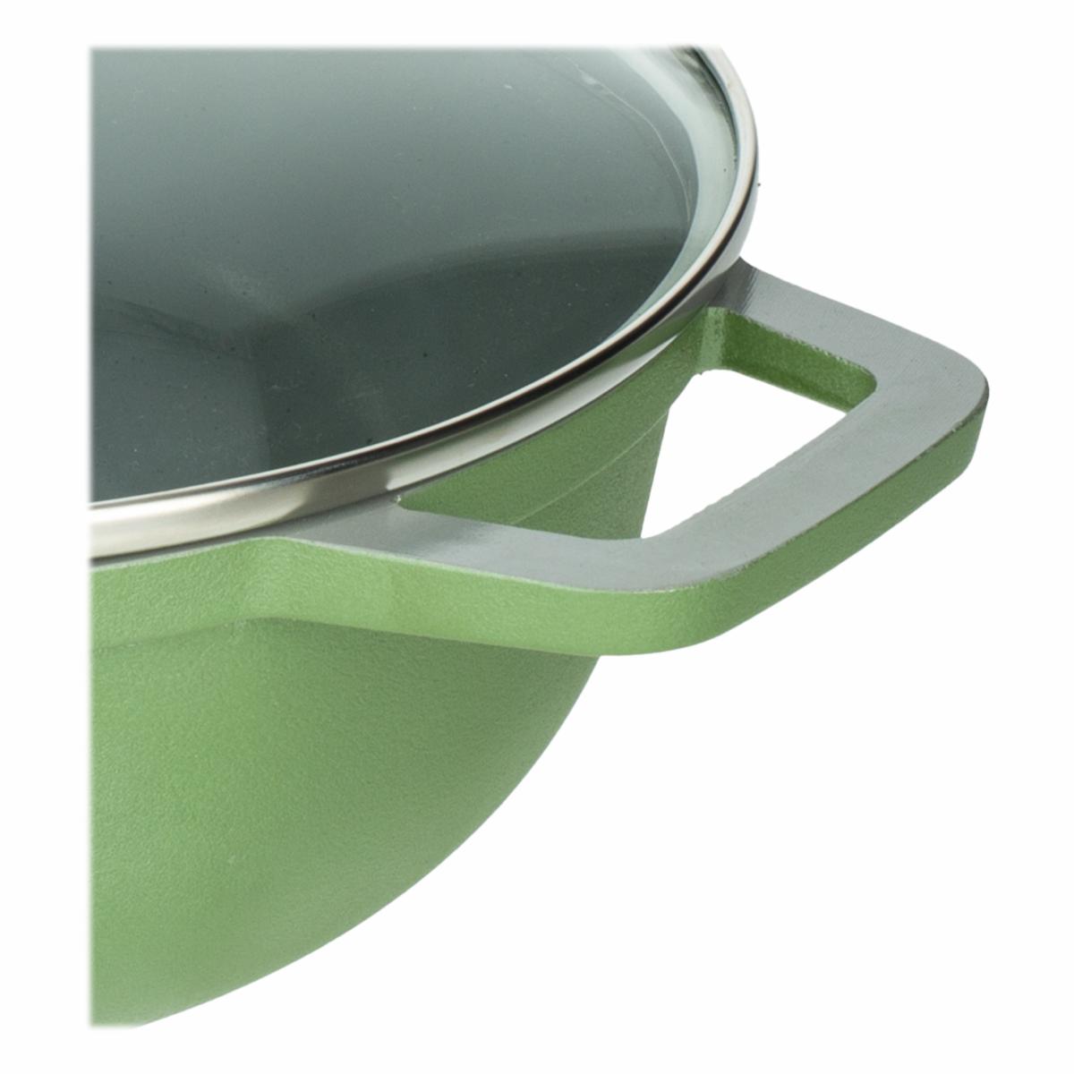 Olla Cladero Fundido Cerámica Tapa De Vidrio UMCO 20 Cm - Imagen 3