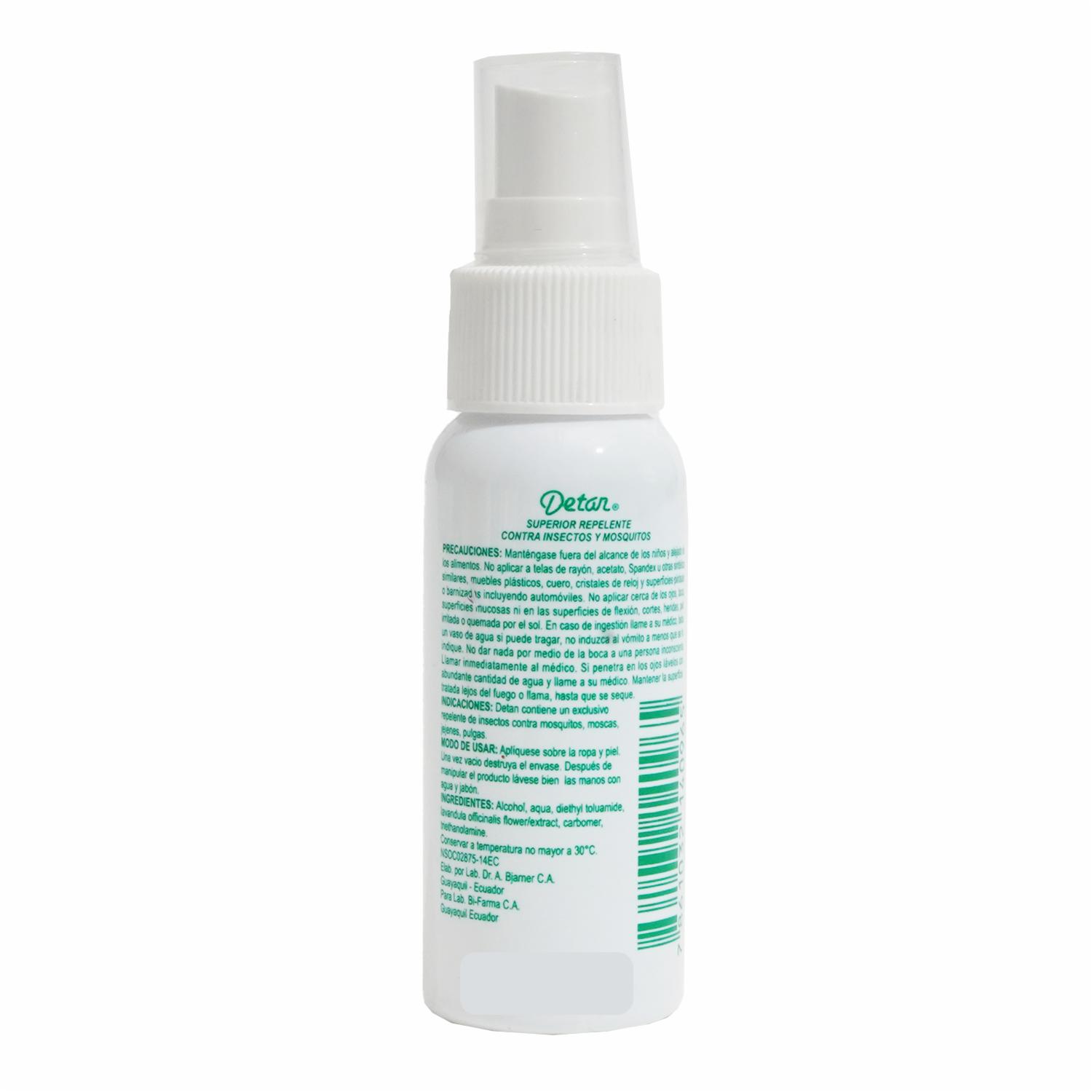 Repelente De Insectos Con Atomizador DETAN 60 Ml - Imagen 2