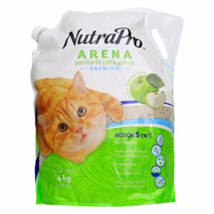 Arena Para Gatos Sanitaria Con Aroma A Manzana NUTRAPRO 4 Kg