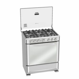 Cocina A Gas 76 Cm Parrillas Hierro Fundido EM7630FX0 MABE 6 Quemadores