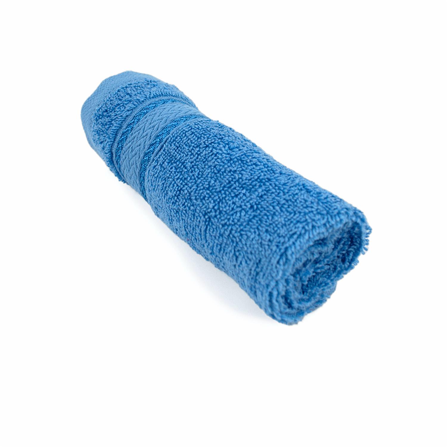 Toalla Para Cara Celeste Claro 580 G/M² 100% Algodón FREE HOME 30 X 30 Cm - Imagen 5