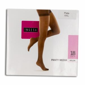 Panty Media Nylon Plata 18 Den INGESA