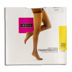 Panty Media Lycra Supervelada Neblina 20 Den INGESA