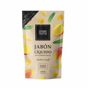 Jabón Líquido Con Glicerina Vegetal Aroma A Passion De Mango STUDIO NUNA 500 Ml