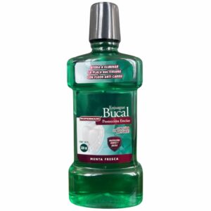 Enjuague Bucal Sabor A Menta Fresca Con Flúor SUPERMAXI 500 Ml