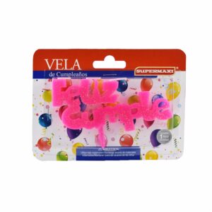 Set Velas Cumpleaños Feliz Cumpleaños SUPERMAXI x 6 unidades