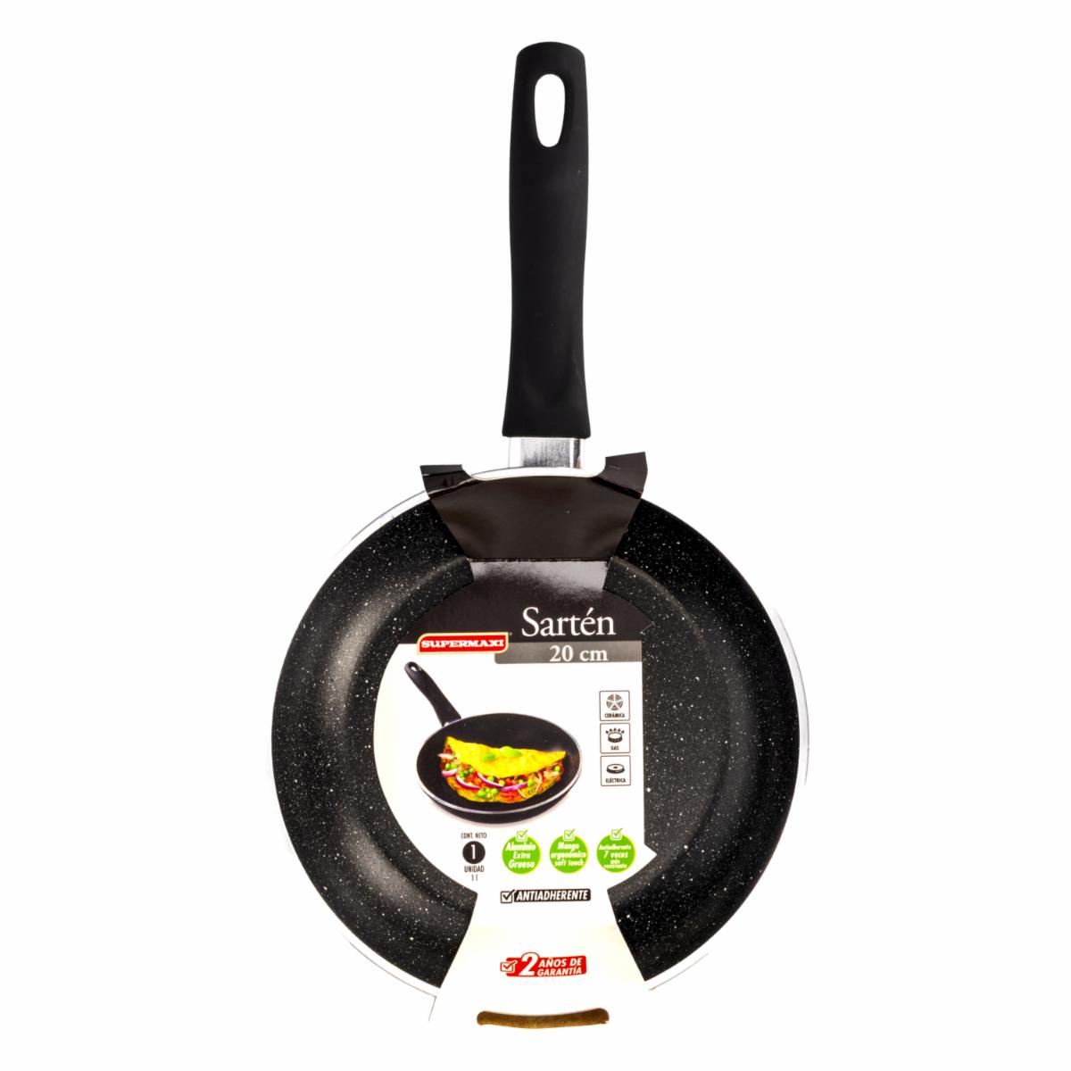 Sartén Forjado Color Negro Brillante SUPERMAXI 20 Cm