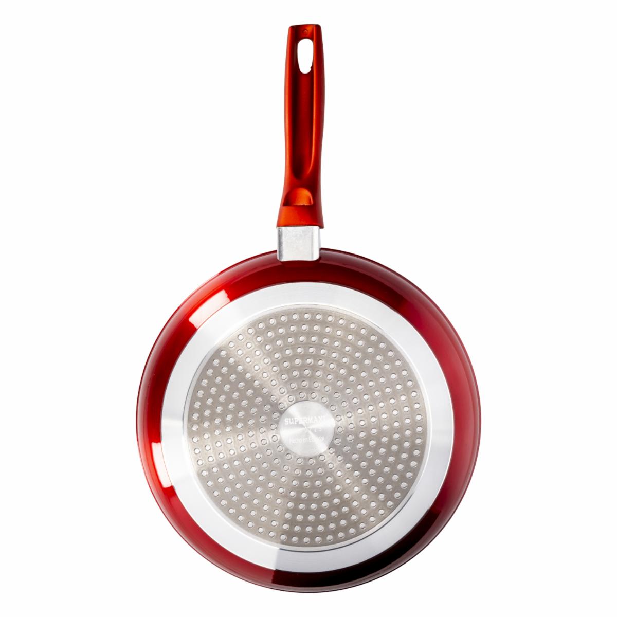 Sartén Forjado Para Inducción Color Rojo Brillante SUPERMAXI 24 Cm