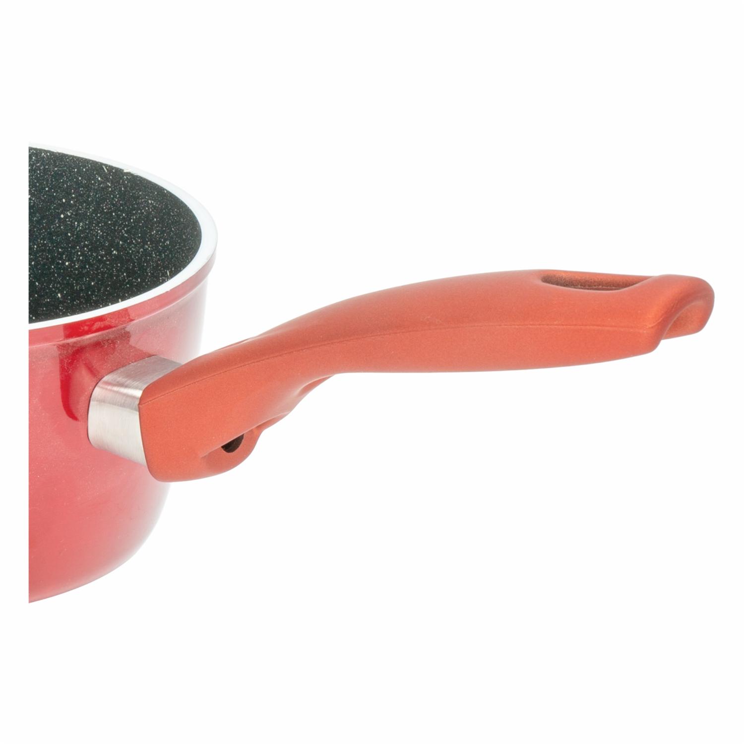 Perol Aluminio Fojado Inducción Rojo Brillante SUPERMAXI 16 Cm