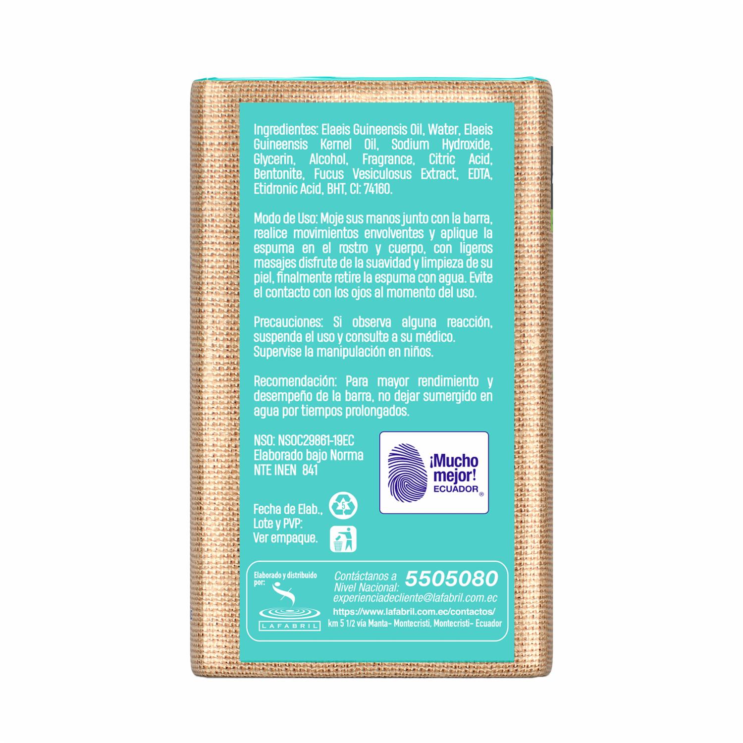 Jabón De Tocador Algas Marinas Frescura Natural NINACURO 360 G - Imagen 5