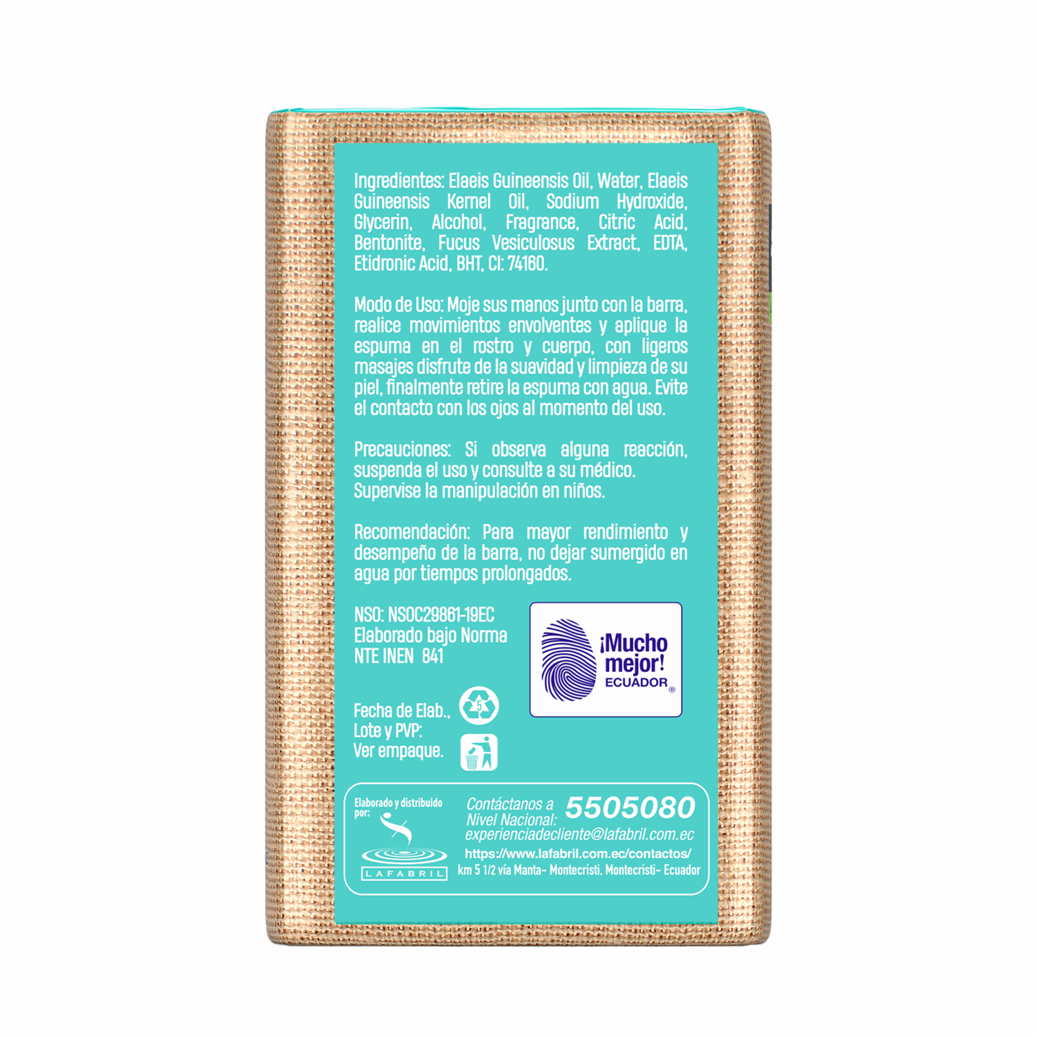 Jabón De Tocador Algas Marinas Frescura Natural NINACURO 360 G - Imagen 6