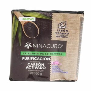 Jabón De Tocador En Barra Carbón Activo NINACURO 360 G