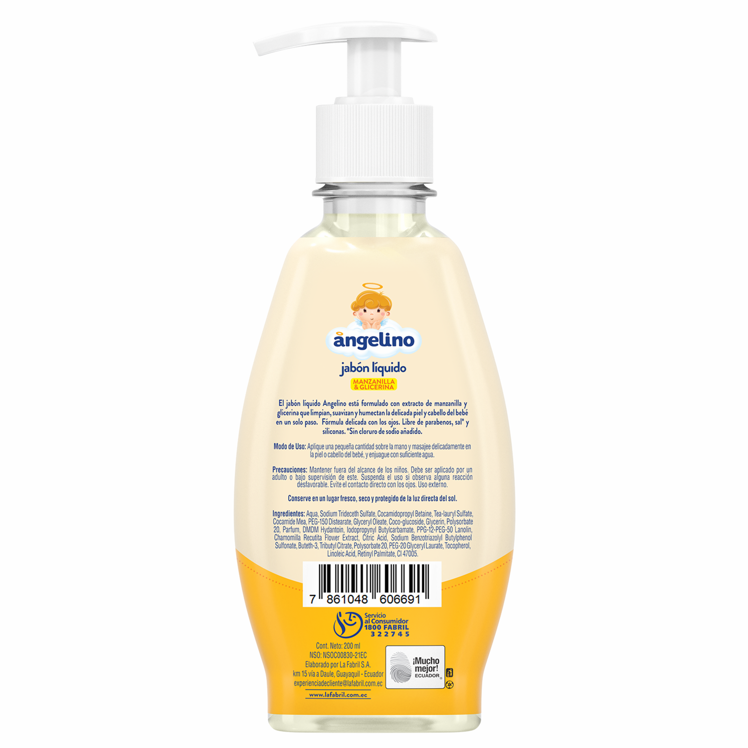Jabón Líquido De Manzanilla ANGELINO 200 Ml