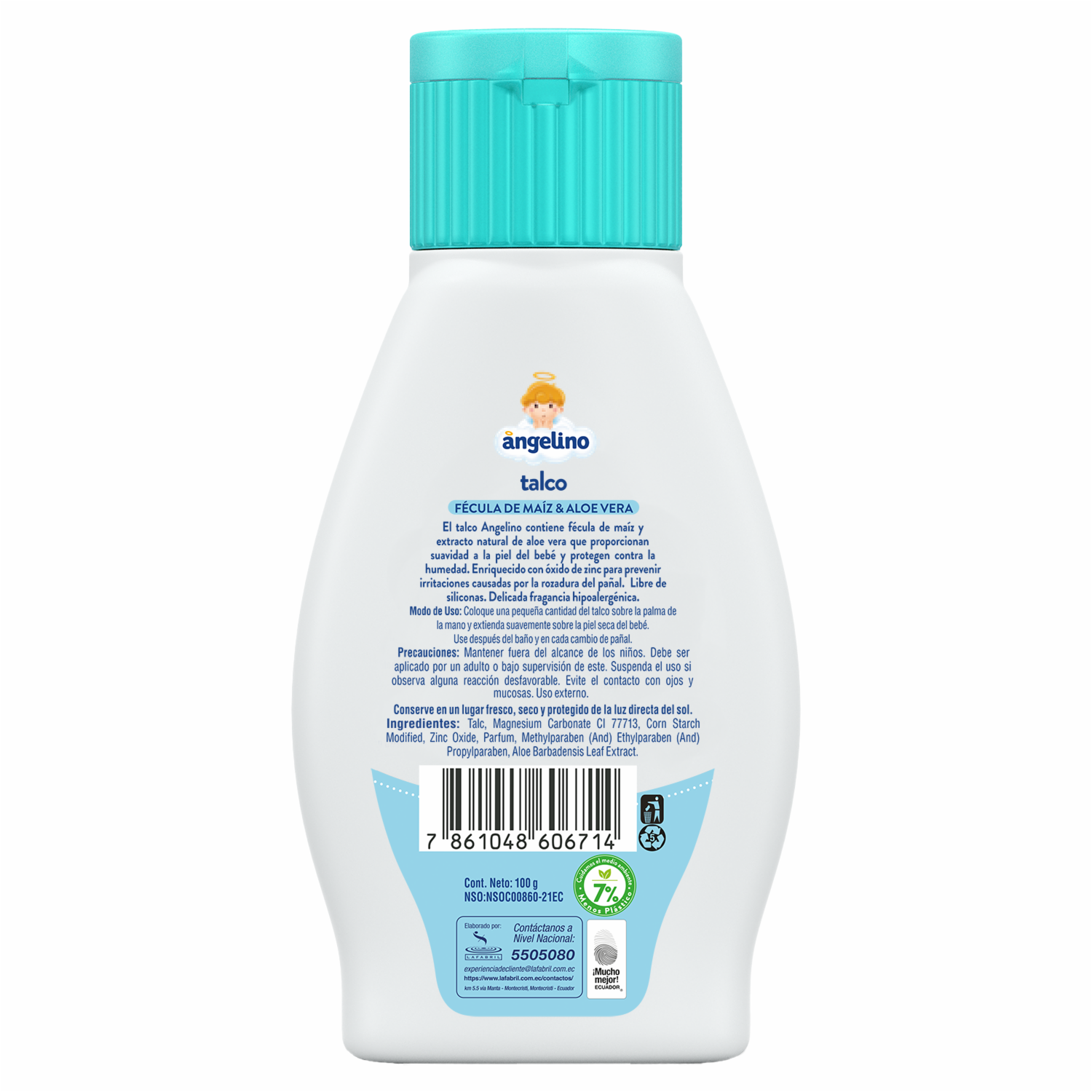 Talco Corporal Con Aloe Vera ANGELINO 100 G