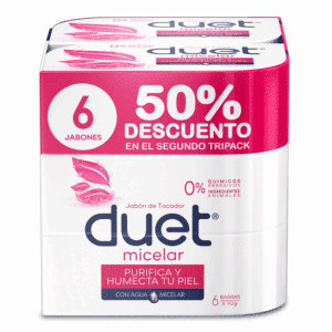 Jabón De Tocador En Barra Micelar DUET 6X90 G