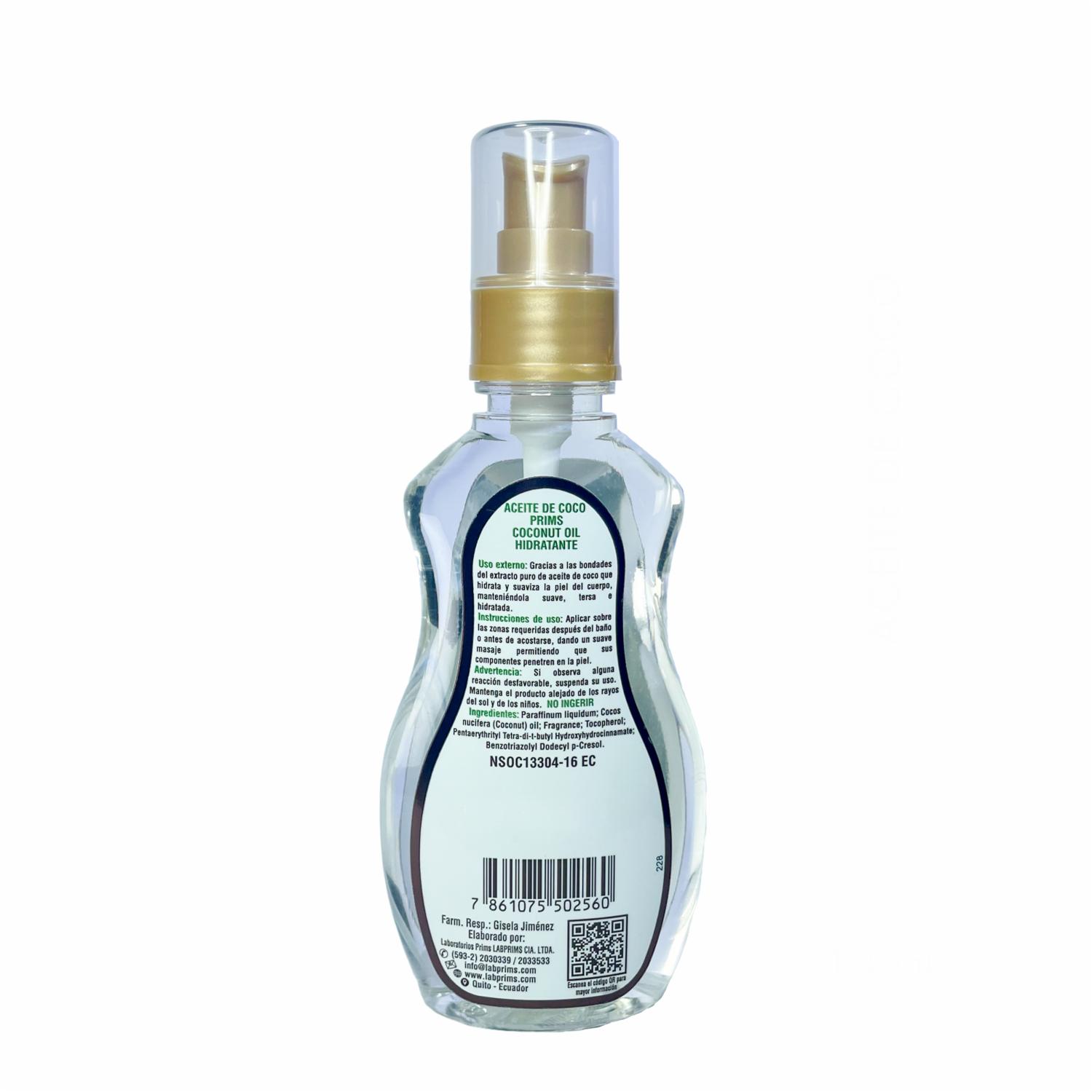 Aceite Cosmético Con Extracto De Coco PRIMS 115 Ml - Imagen 2