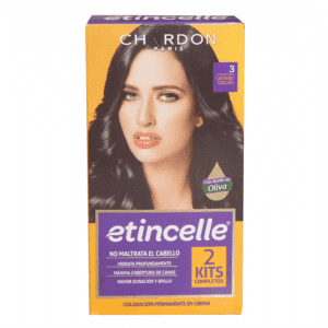 Tinte Coloración N° 3 Castaño Oscuro 2 Tubos ETINCELLE 50 G