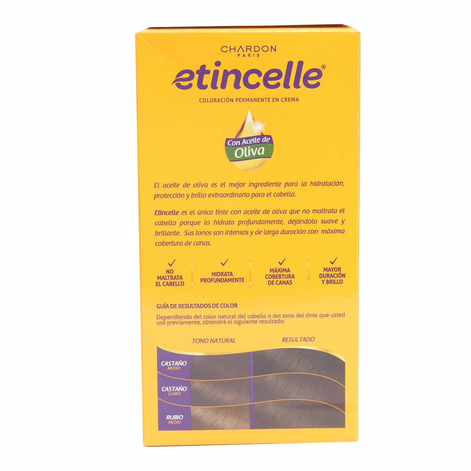 Tinte De Cabello Coloración N° 4 Castaño Medio 2 Tubos ETINCELLE Unidad