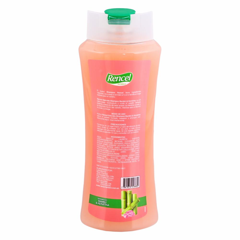 Shampoo Para Cabello Bambú Y Keratina RENCEL 1000 Ml - Imagen 2