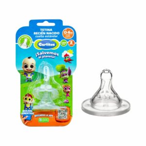 Tetina Anticólicos De Flujo Lento Para Recién Nacido 0-3 M CARLITOS X 2 Uds