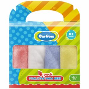 Toalla Clásicas De Tela Con Funda CARLITOS Pack X 4 Uds