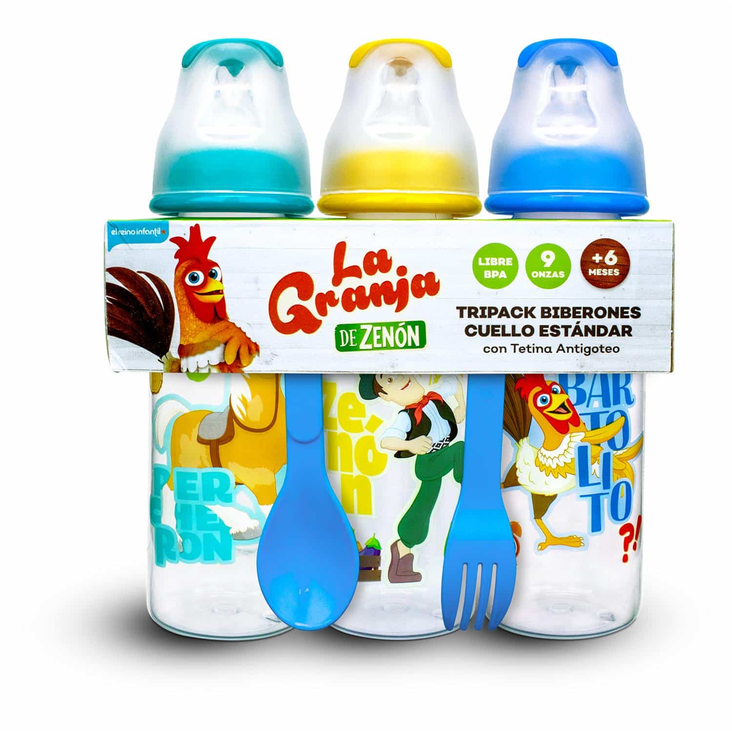 Biberón Para Bebés Premium Sin Agarradera Tripack CARLITOS 9 Oz - Imagen 2