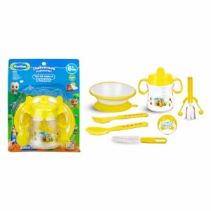 Vajilla Infantil Plato + Vaso + Utensilios + Artículos De Limpieza CARLITOS X 7 Uds