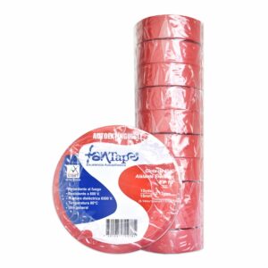 Cinta Adhesiva Aislante Eléctrica Rojo FANTAPE Unidad