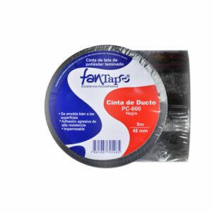 Cinta Adhesiva De Ducto 9Mx48Mm Negra FANTAPE Unidad
