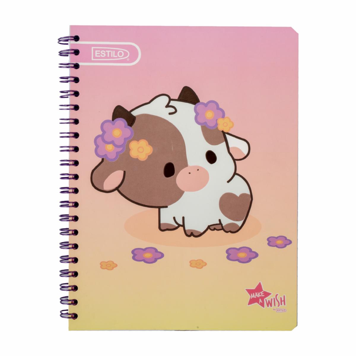 Cuaderno Universitario Cuadros Gama Media Make A Wish ESTILO 100 Hojas