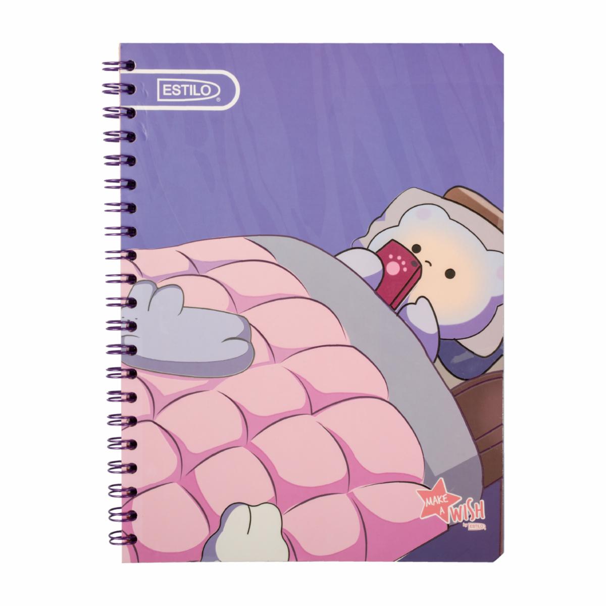 Cuaderno Universitario Cuadros Gama Media Make A Wish ESTILO 100 Hojas