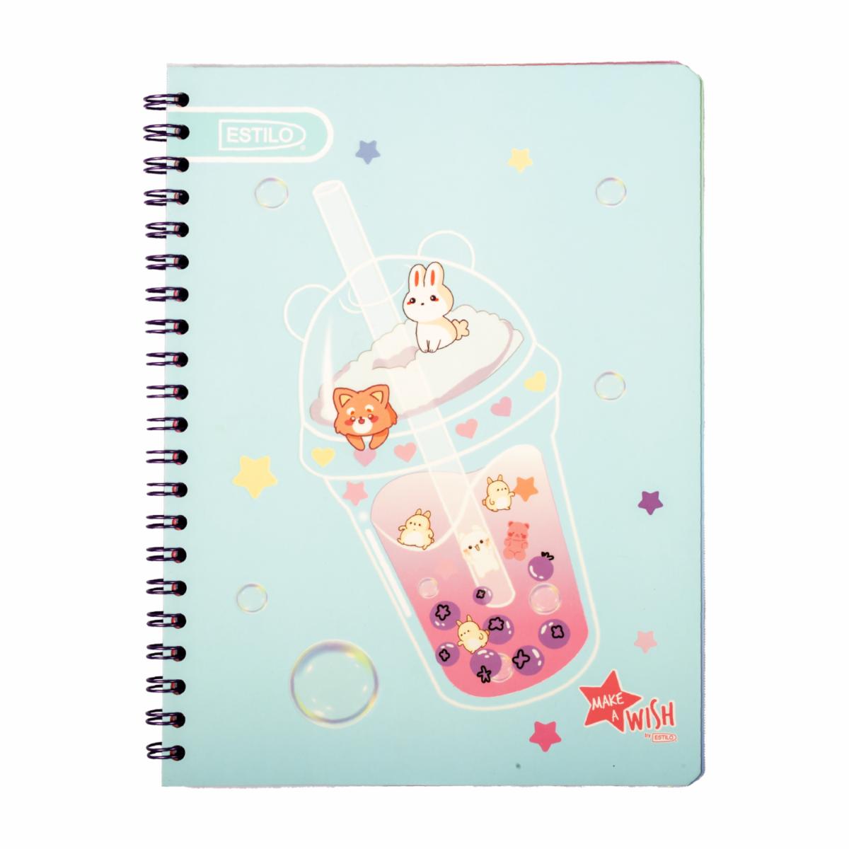 Cuaderno Universitario Cuadros Gama Media Make A Wish ESTILO 100 Hojas