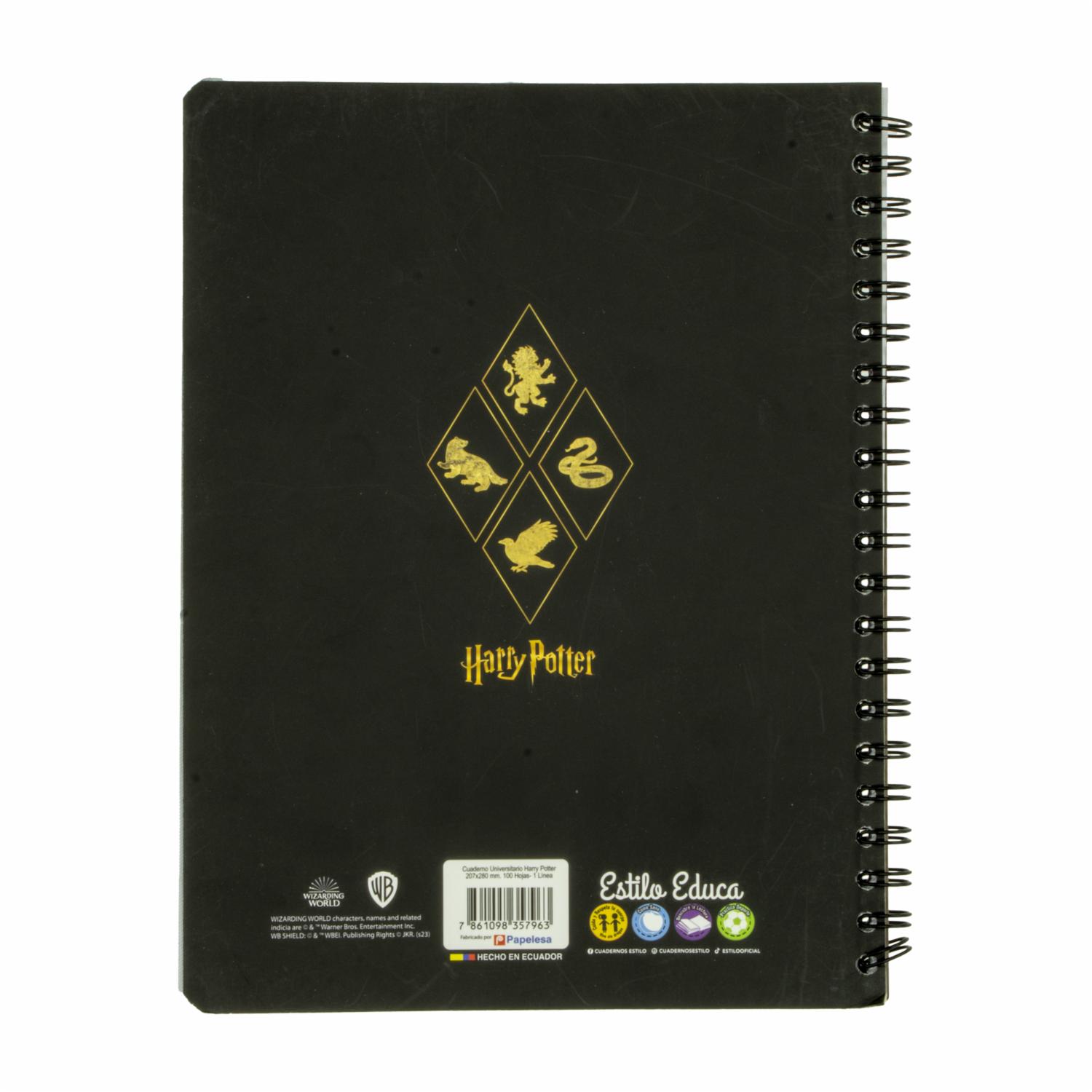 Cuaderno De 1 Línea Con Diseño De Harry Potter ESTILO 100H