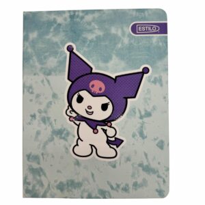 Cuaderno Cosido 2 Líneas Diseño Kuromi ESTILO 100 Hojas