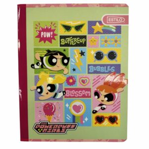 Cuaderno Cosido 2 Líneas Diseño Chicas Super Poderosas ESTILO 100 Hojas