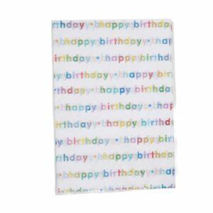 Papel De Regalo Seda Diseño Happy Birthday 50X70Cmx17G VERNAZA GRAFIC X 5 Uds