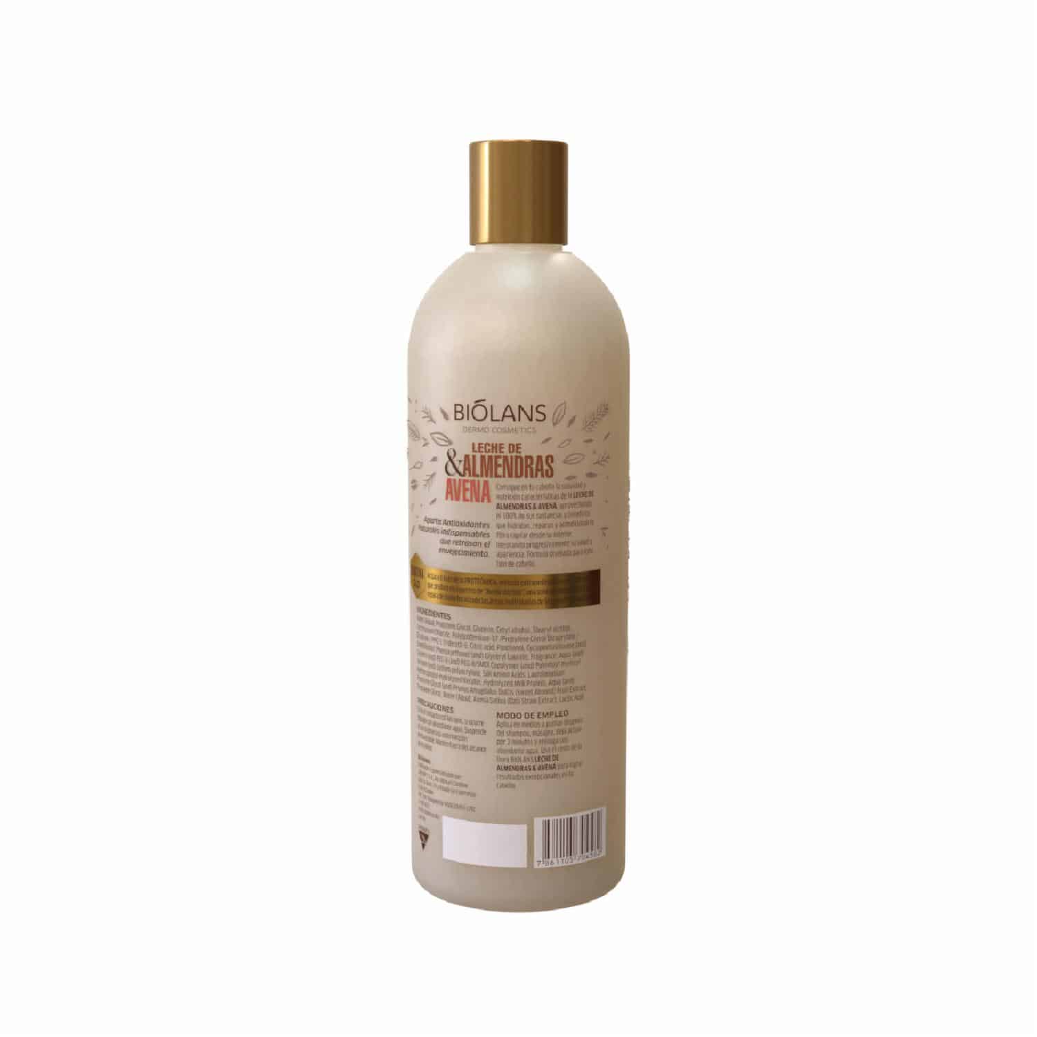 Acondicionador De Cabello Leche de Almendras & Avena BIÓLANS 500 Ml - Imagen 2
