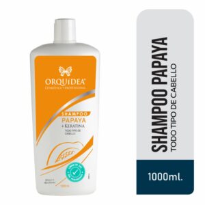 Shampoo Capilar Papaya + Keratina Libre De Sal ORQUÍDEA 1000 Ml