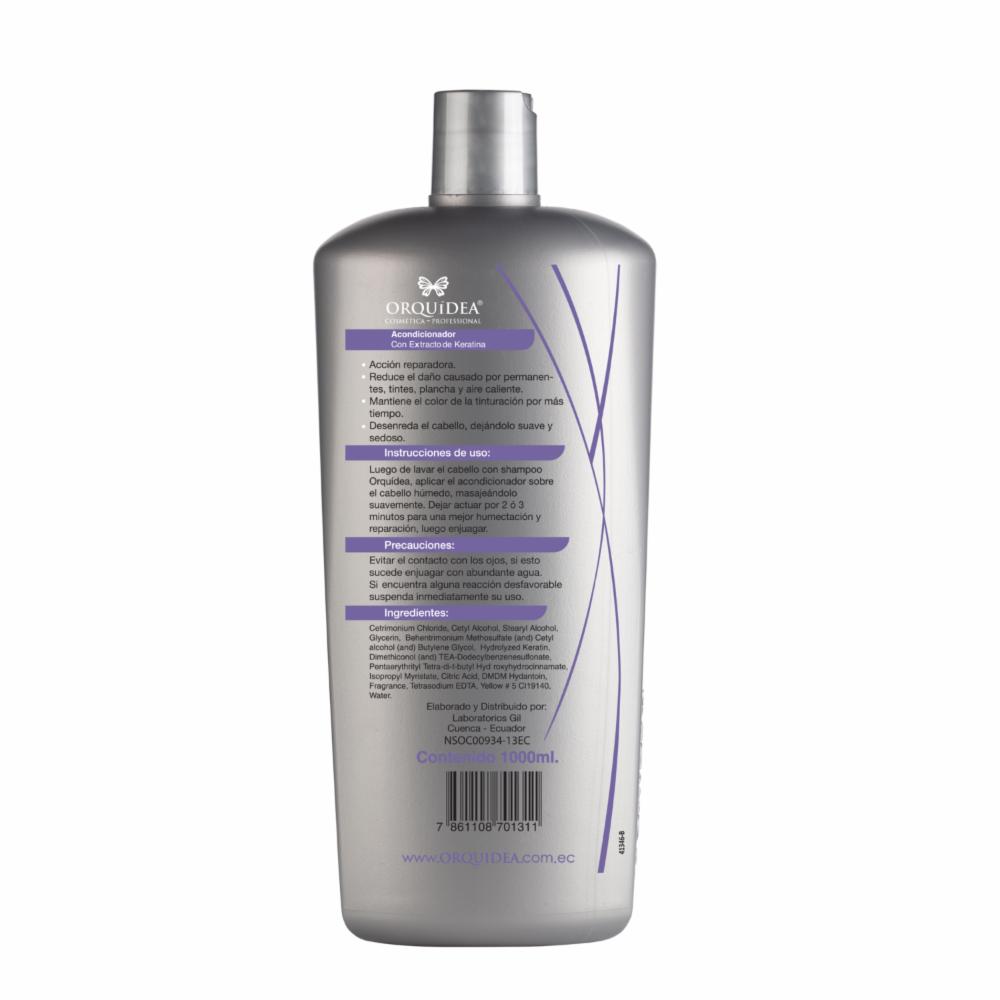 Acondicionador Capilar Keratina Libre De Sal ORQUÍDEA 1000 Ml - Imagen 2