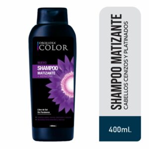 Shampoo Capilar Matizante + Keratina Libre De Sal ORQUÍDEA 400 Ml